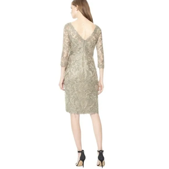 BHLDN Tadashi Shoji Corded Embroidery on Tulle Dress Womens 16 US NWT $420 - Picture 2 of 3